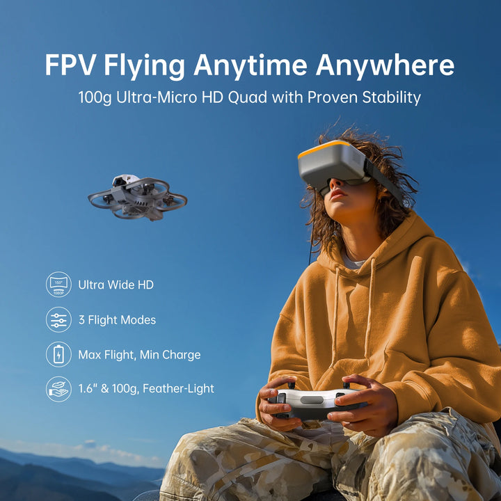 CADDX Protos FPV Drone RTF Kit 2.4G ELRS Receiver 5.8G  1080P FPV Goggles HD Ascent Lite VTX Ultra Low Latency Transmission