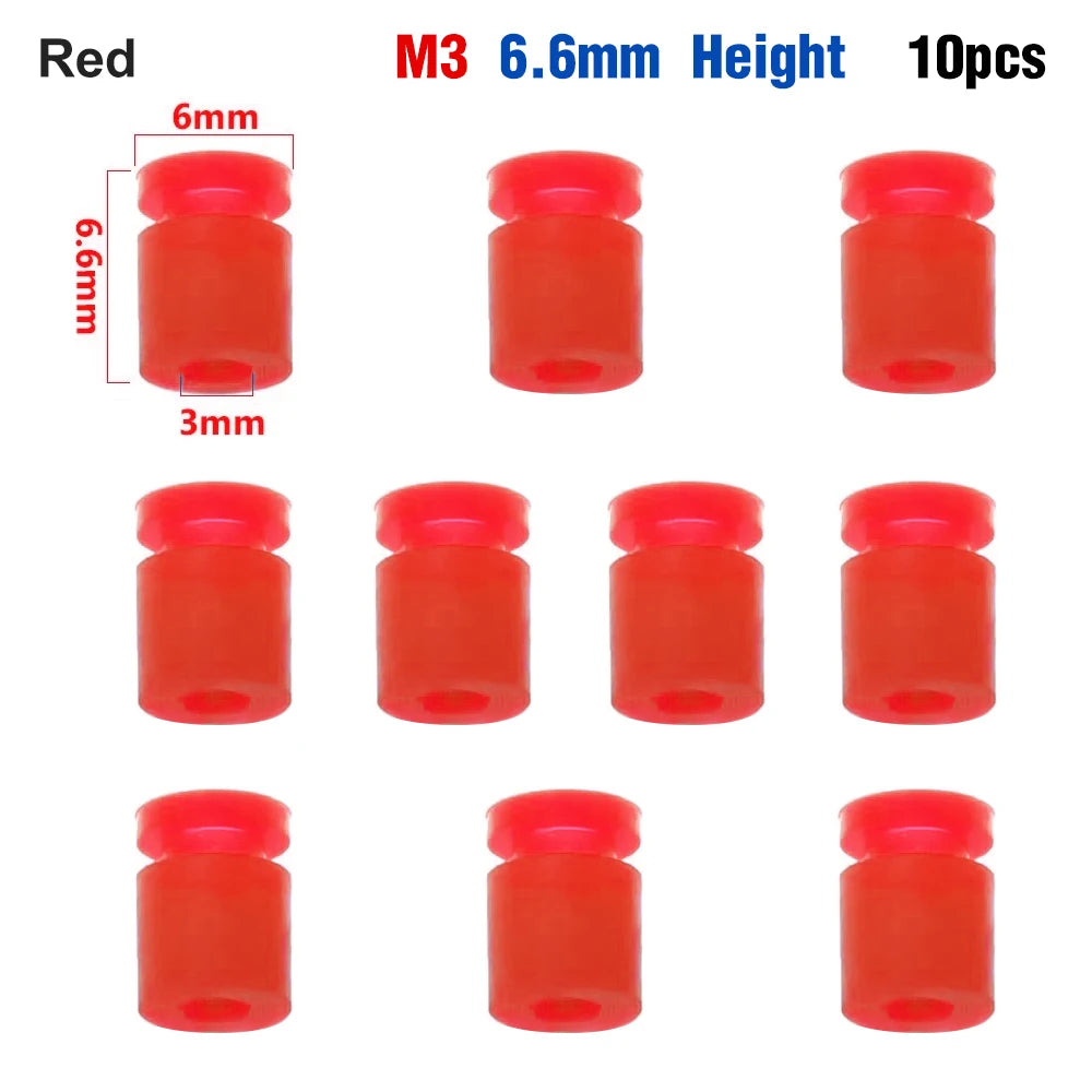 9IMOD 10pcs M2/M3 RC Rubber Shock Absorber Balls for F3 F4 F7 Flight Controller FPV Quadcopter Anti Vibration Soft Mount Ball