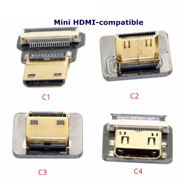 FPV Micro  Mini HDMI-compatible 90 Degree Adapter FPC Ribbon Flat  Cable Pitch 20pin, Used for Multicopter Aerial Photography