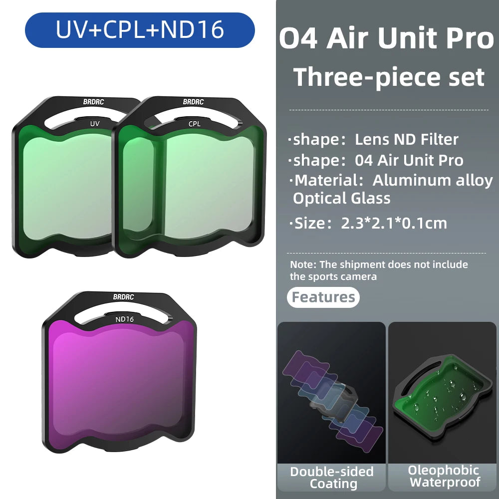 ND Lens Filter for DJI O4 Air Unit Pro Optical Glass Lenses Adjustable Filter Set ND8 ND16 ND32 ND64 UV CPL Accessories
