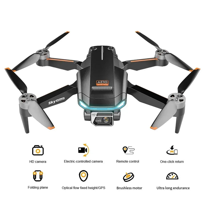 For Xiaomi AE10 MINI Lightweight Drone Foldable Professional 8K HD Dual Camera GPS/Optical Flow Position Brushless FPV Drone