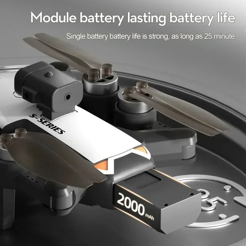 New S2S Drone 8K HD Dual Camera Brushless Motor Obstacle Avoidance Dron RC Helicopter Foldable Quadcopter Toy For Xiaomi