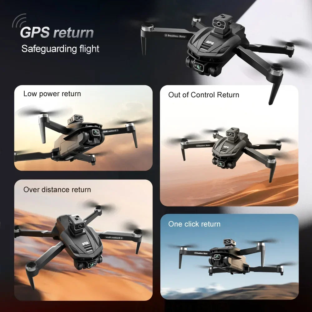 XIAOMI V168 DRONE 8K 5G GPS PROFESSIONAL HD AERIAL PHOTOGRAPHY WITH DUAL CAMERA, OMNIDIRECTIONAL OBSTACLE AVOIDANCE, FOLDABLE DESIGN, LONG BATTERY LIFE, AND INTELLIGENT FLIGHT MODES