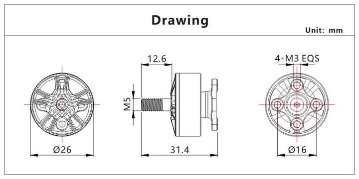 4Pcs VCI Vulcan 2207 LT 2160KV FAI World Champion Motor Green Red Low Energy Consumption 14524RPM 24V Drone Racing Motor