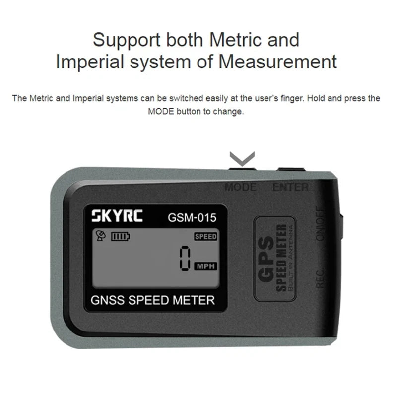 SKYRC GSM-015/020 GNSS GPS Speed Meter - High Precision for RC Drones