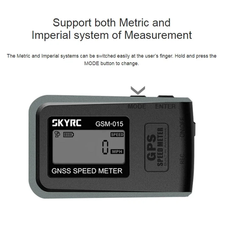 SKYRC GSM-015/020 GNSS GPS Speed Meter - High Precision for RC Drones