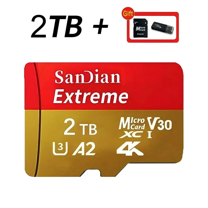 High-Speed MicroSD & SD Memory Card — Class 10, U3, V30, 100MB/s | 128GB to 2TB