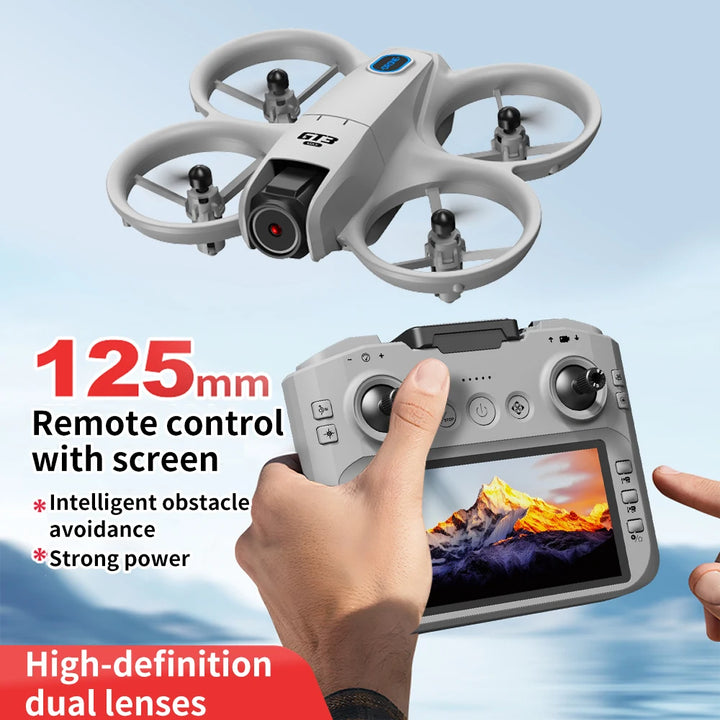 GT3 Drone 8K HD Dual Cameras 180° 5G WIFI GPS Brushless Motor FPV Obstacle Avoidance Foldable Quadcopter with Remote Control Toy