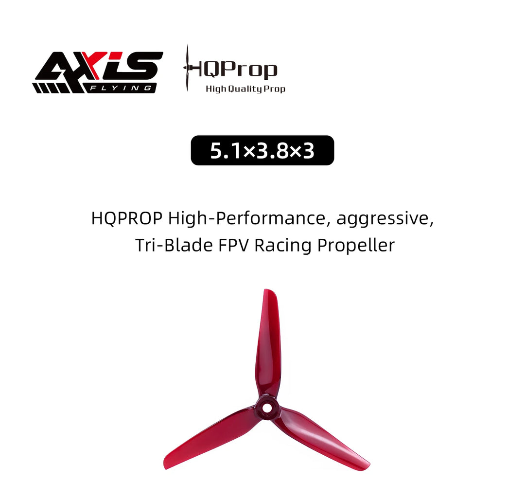 HQProp 5.1X3.8X3cm 5inch Red 3 Blade Propeller for Manta 5 Pro FPV Drone FPV Quadcopter Drone Accessories Parts