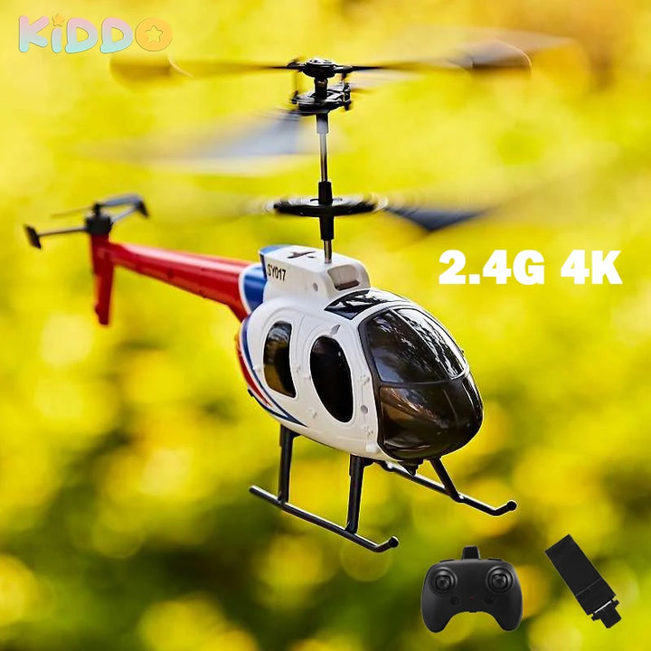 RC Helicopter Military 4CH LED Lights 4K Camera Altitude Hold Remote Control Helicopter For Adults Birthday Children Gifts Toys