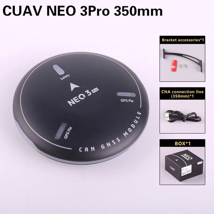 CUAV NEO 3 Pro GNSS Module — u-blox M9N, 0.7m Accuracy, 4-Constellation, UAVCAN, Industrial Compass, PX4 & ArduPilot