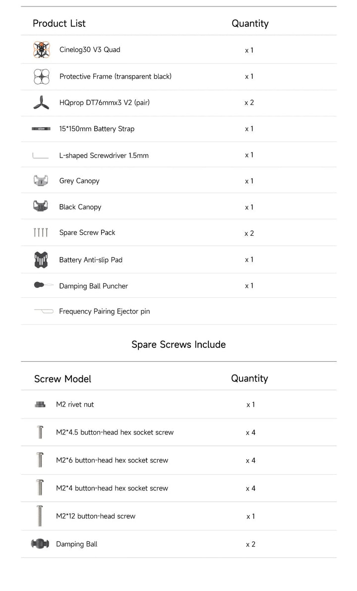 GEPRC Cinelog30 V3 O4 Pro Air Unit Quadcopter 4K HD Record FPV Drone with LED BEC Light/TAKER F722 45A 32-bit AIO/1404 3850KV