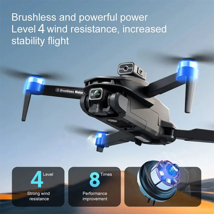 V168 Pro MAX GPS Drone 8K Professional Dual HD Camera 5G WIFI FPV 360° Obstacle Avoidance Brushless Rc Quadcopter Drones Toys