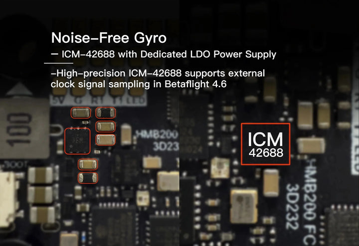 NewBeeDrone Hummingbird 200 RaceSpec Stack 20x20mm/200 RaceSpec FC AT32F435 Built-in ELRS 2.4GHz/ 200 ESC RaceSpec 80A AM32 3-6S
