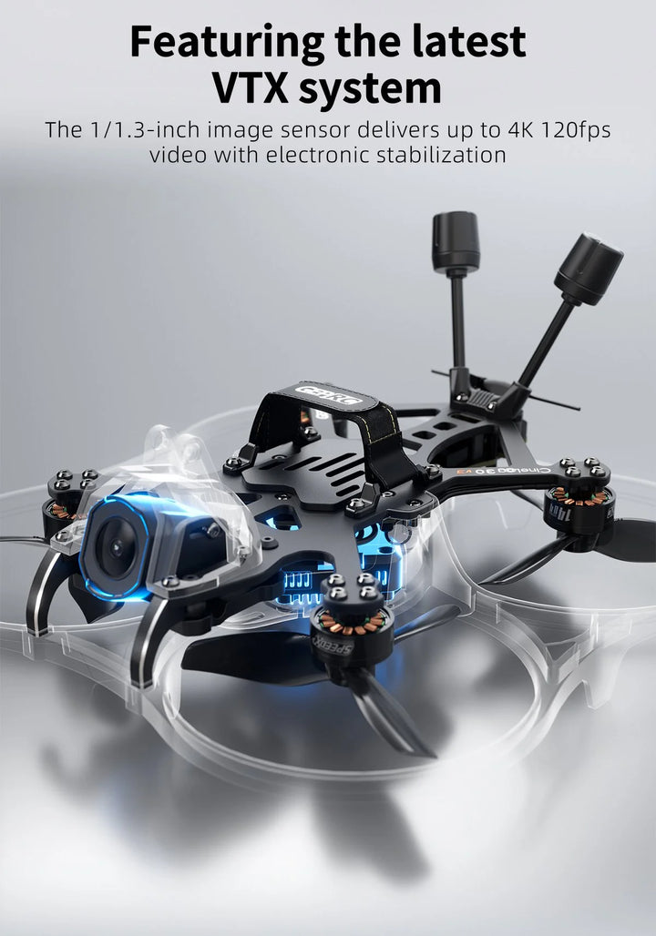 GEPRC Cinelog30 V3 O4 Pro Air Unit Quadcopter 4K HD Record FPV Drone with LED BEC Light/TAKER F722 45A 32-bit AIO/1404 3850KV