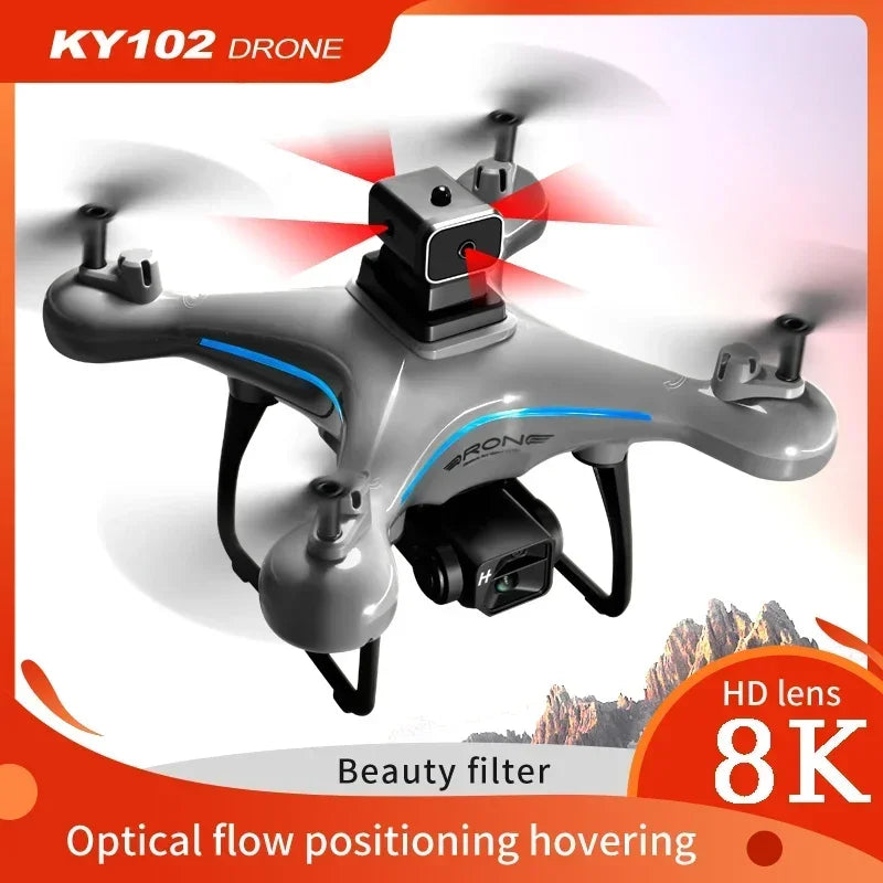 2024 NEW KY102 Drone 8K Profesional Dual-Camera Aerial Photography 360 Obstacle Avoidance Optical Flow Four-Axis RC Aircraft