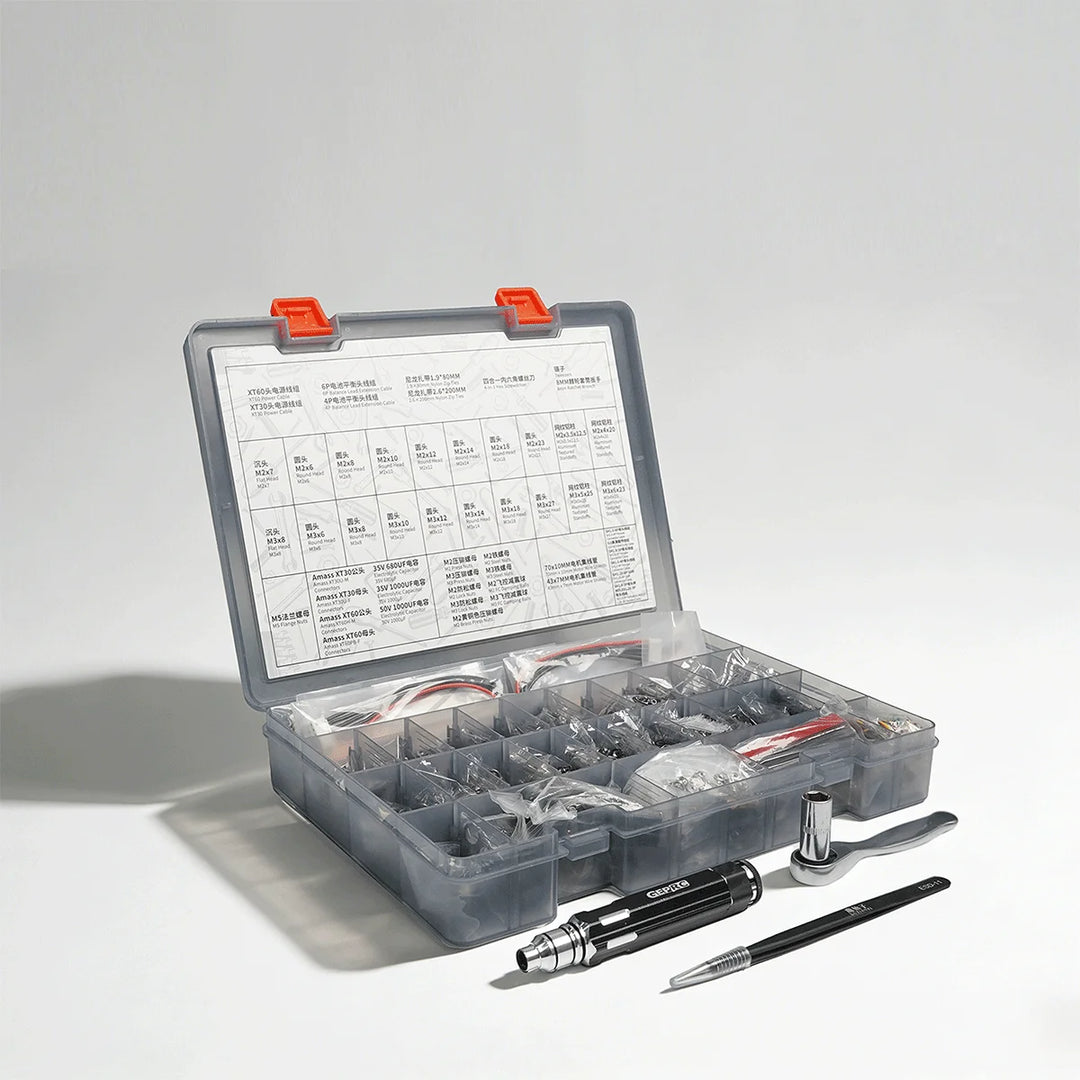 GEPRC FPV Hardware Pack — Complete FPV Maintenance Kit with Screws, Connectors & Tools