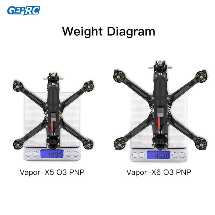 GEPRC Vapor-X5 X6 HD O3 FPV 2407E 1750KV 60A 4IN1 ESC F722 V2 FC High-performance Freestyle Grace RC Quadcopter Freestyle Drone