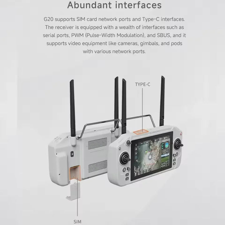 Skydroid G20 Handheld Ground Station — 30km, Dual-Band 2.4/5.8GHz, 7" HD, 6nm Processor