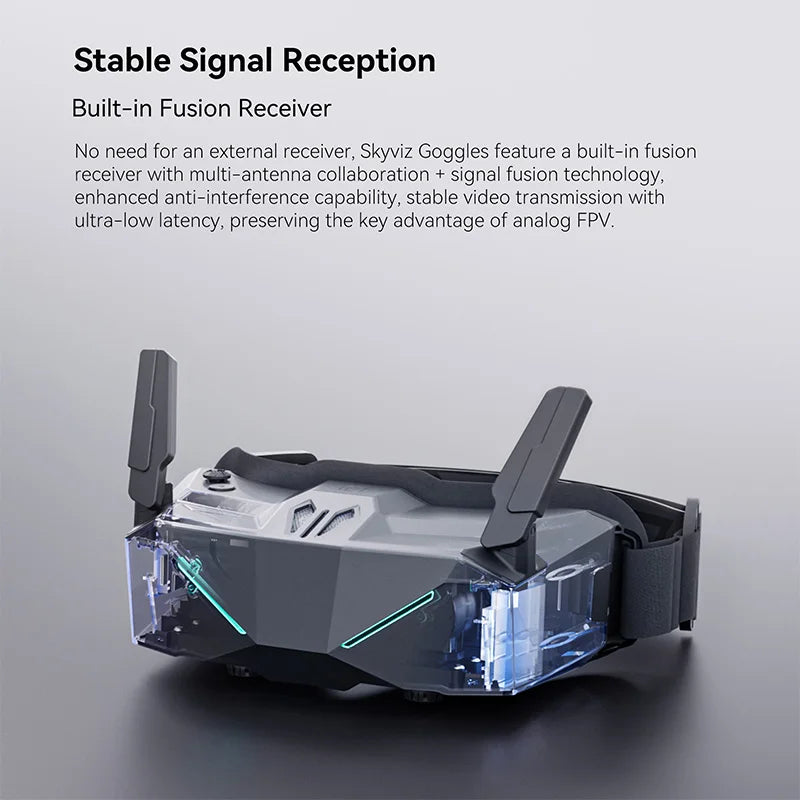 iFlight Skyviz Goggles Integrated FPV Analog Goggles Micro-OLED 100Hz with Race/Freestyle FOV Modes
