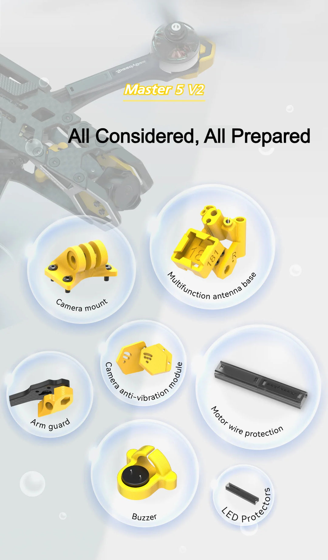 SpeedyBee Master 5 V2 5" FPV Drone - DJI O3 Air Unit F405 V3 2306 1900KV 6S