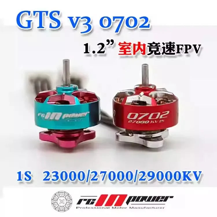 4pcs Rcinpower Gts V3 0702 27000kv 29000kv Motors Double-ball Bearing Micro Brushless Motor For Rc Fpv Racing Drone