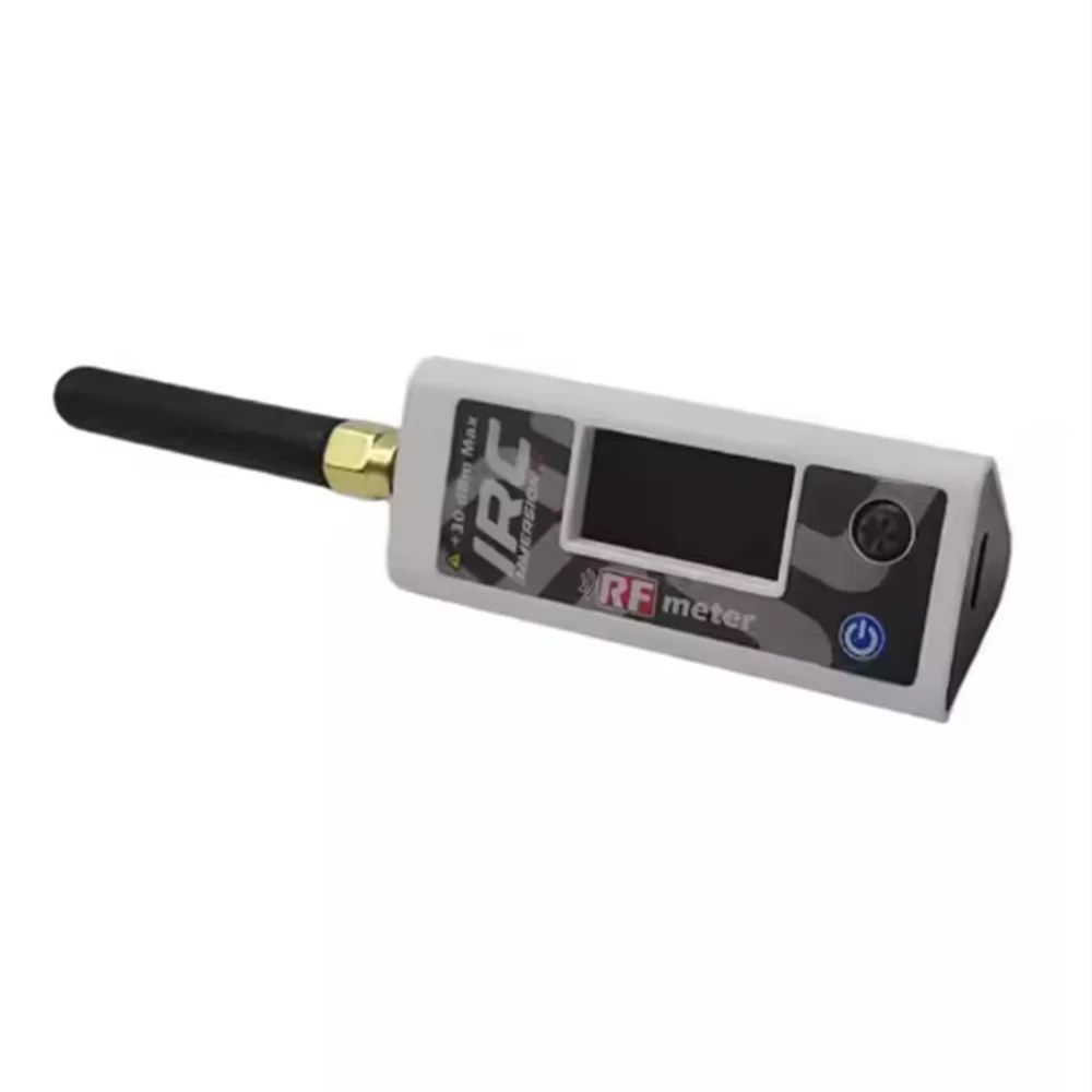 ImmersionRC RF Power Meter V2 — -20 to +30dBm, 35MHz–6GHz, 30dB Attenuator, OLED, 8hr Battery, for FPV VTX & RC Link Testing (Black)