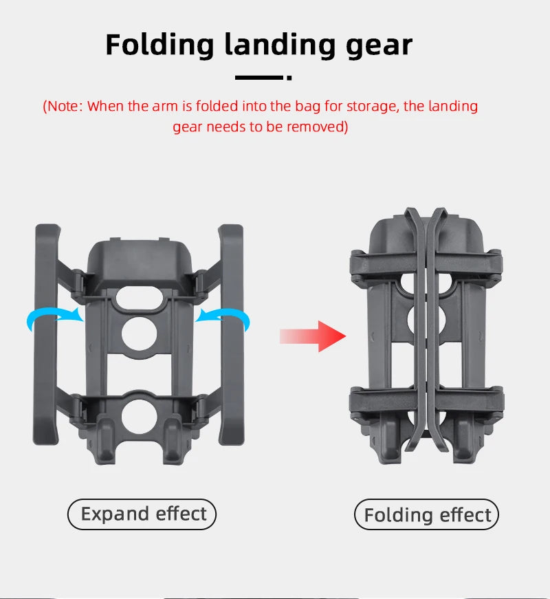 Foldable Landing Gear for DJI Mavic Mini 1/2/3/Air 2/2S/Pro Support Leg Height Extender Stand Mount Protector Drone Accessory