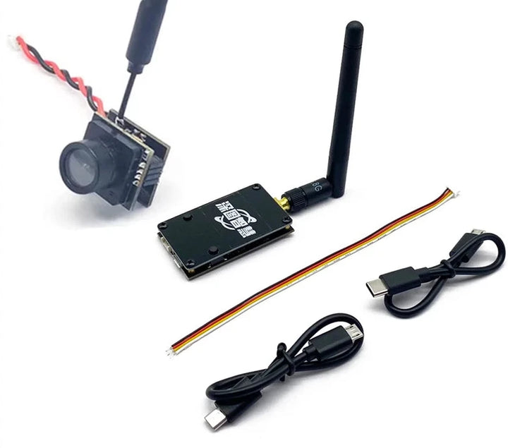 mini 5.8G FPV 48CH 25mW transmitter VTX-CAM with 600TVL camera and Skydroid OTG UVC Receiver for Android Mobile Phone Tablet
