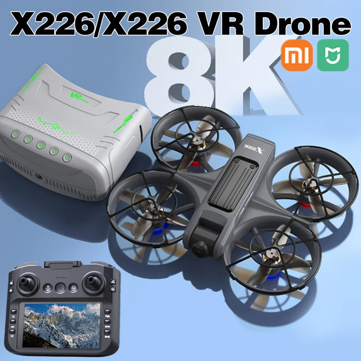 New Xiaomi Drone X226/X226VR Drones 8K Profession HD Wide Angle Camera WiFi FPV RC Helicopter Large Screen Foldable Quadcopter