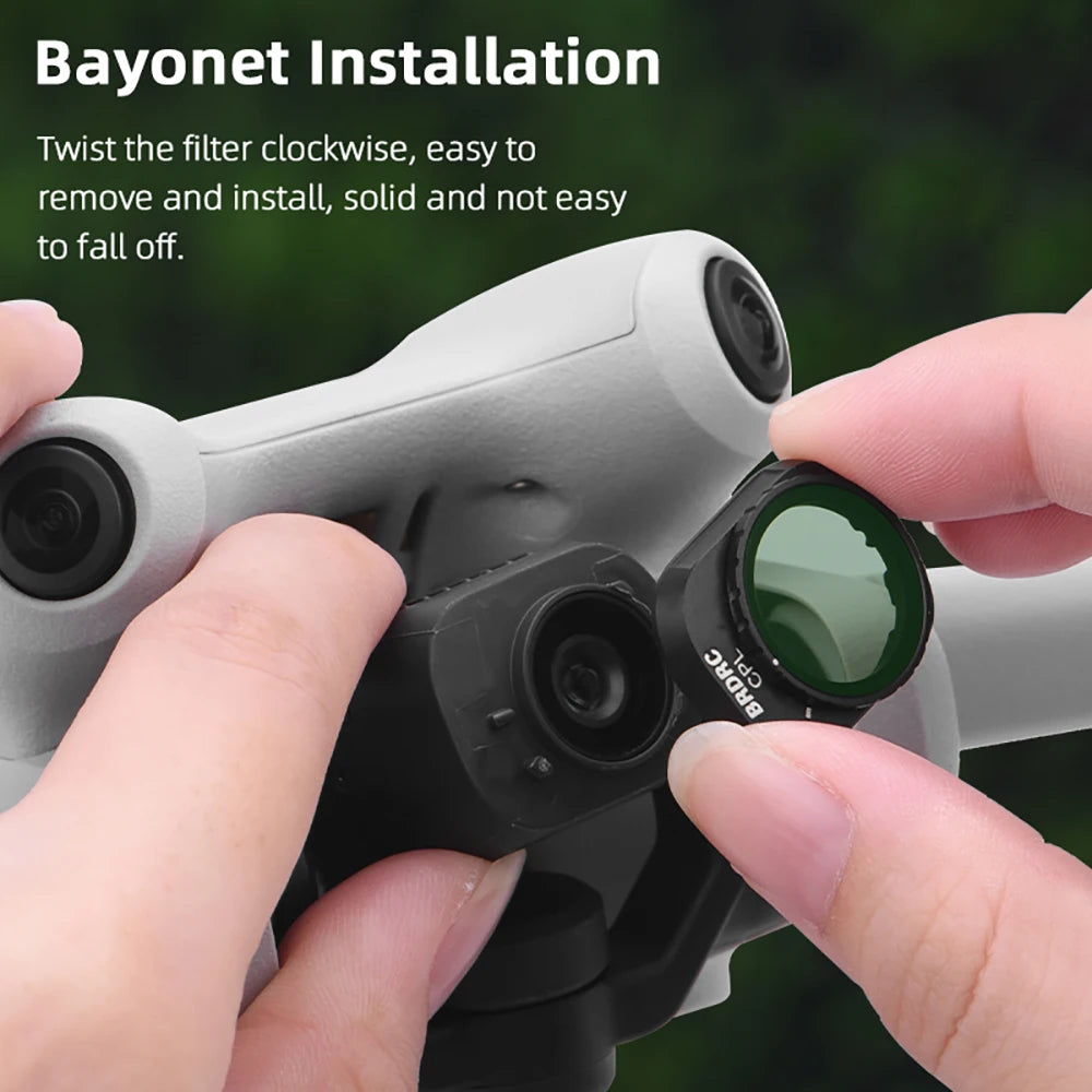 BRDRC Lens Filters for DJI Mini 4 Pro - UV CPL ND8/16/32/64 ND-PL Set