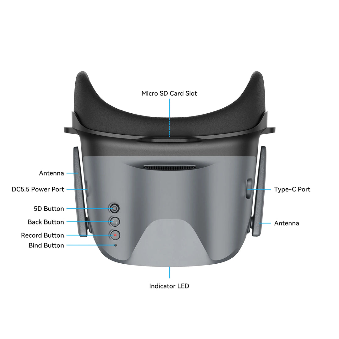 BETAFPV VR04 FPV Goggles HD Version - Digital FPV Headset for Aquila20 Racing Drone