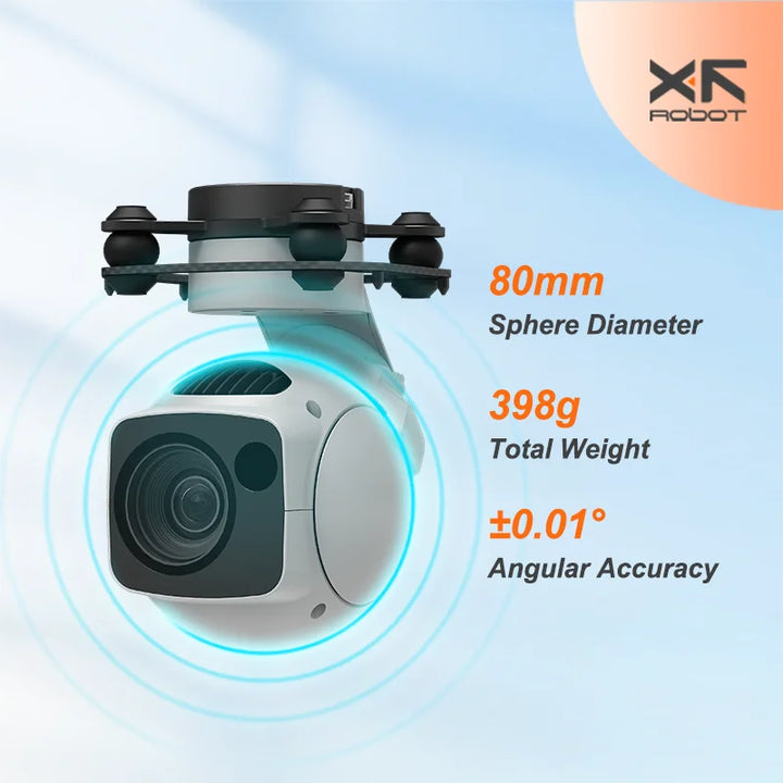 XF-D-80N 4K 40X Hybrid Zoom 3-Axis Night Gimbal Camera — UAV Pod Payload