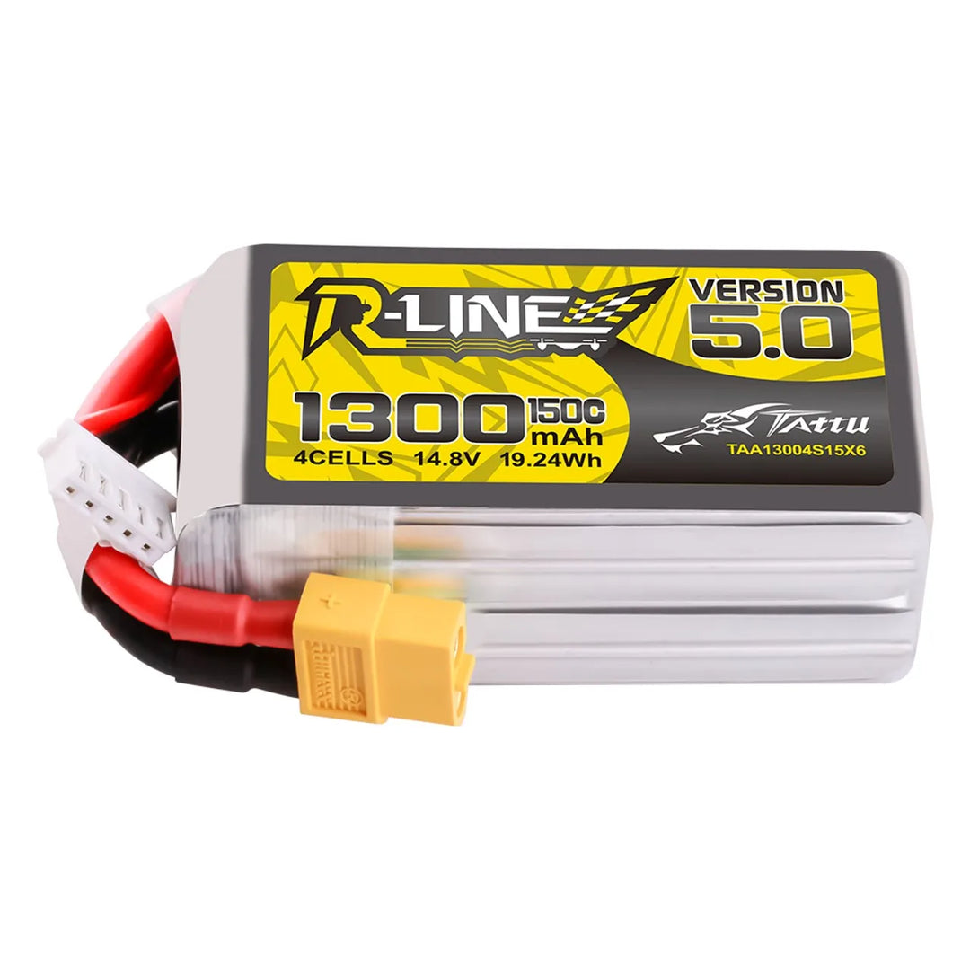 Tattu R-Line 5.0 V5 150C 850 1050 1200 1300 1550mAh Lipo Battery 3S/4S/6S XT30 XT60 Plug FPV Racing Drone RC Quadcopter
