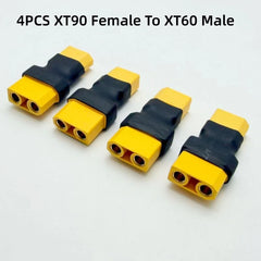 XT60–XT90 Connector Adapters 4-Pack | Male & Female Options