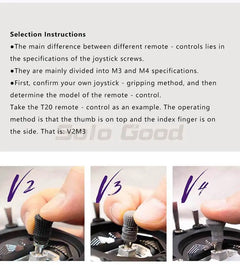 M3 / M4 Drone Joystick Lever Rocker Cap Gimbal Stick Ends V3/V2/V1 Height Adjustable for Radiomaster GX12 TX12 TX16S DJI Boxer