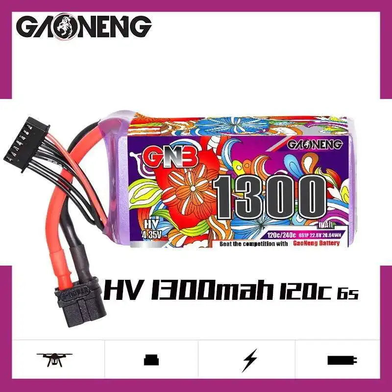GNB 4S/6S LiPo Battery 120C - 1100/1300/1500/1850mAh XT60 FPV Racing Drone Helicopter
