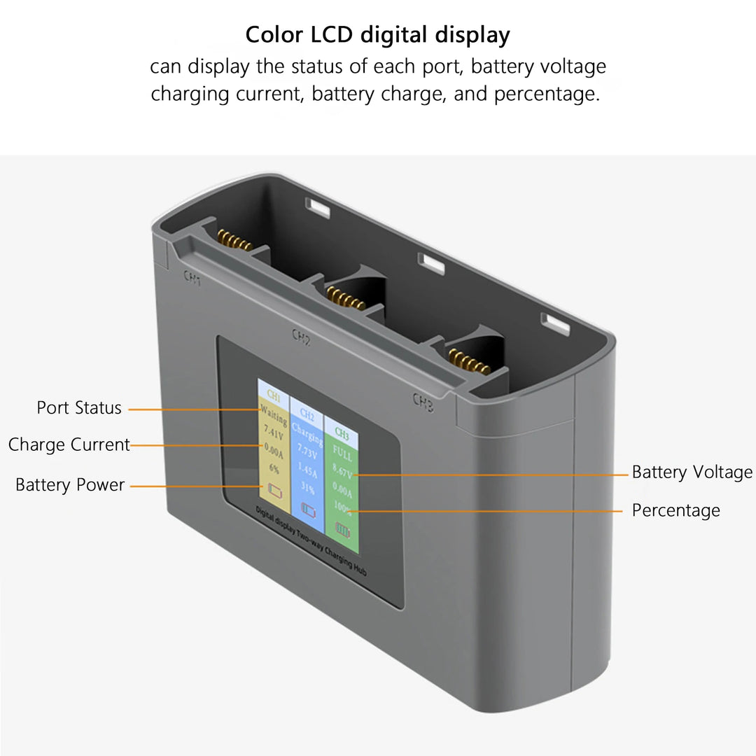 For DJI Mini 2 Mini SE, Mini 4K, Mini 2 SE Battery +Three-Way USB Charging Hub for Mini 2 Intelligent Flight Battery Accessories