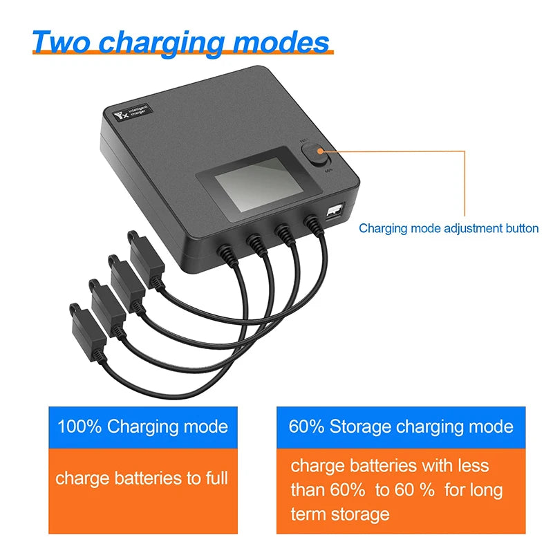 For DJI Air 3 Drone Battery Digital Display Charger 6 In 1 Charging Hub Fast Smart Charger With USB Adapter Port Accessories