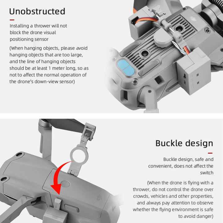 BRDRC Drop System for DJI Air 2S/Mavic Air 2 Airdrop Thrower Transport Device with Landing Gear Long Distance Deliver Accessory
