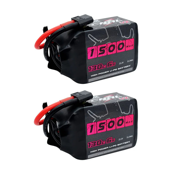 CNHL 6S 22.2V LiPo Battery 2-Pack | 1200–1500mAh XT60
