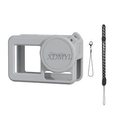 DJI Action 5 Pro/4/3 Silicone Case - Lens Cap Lanyard Protector