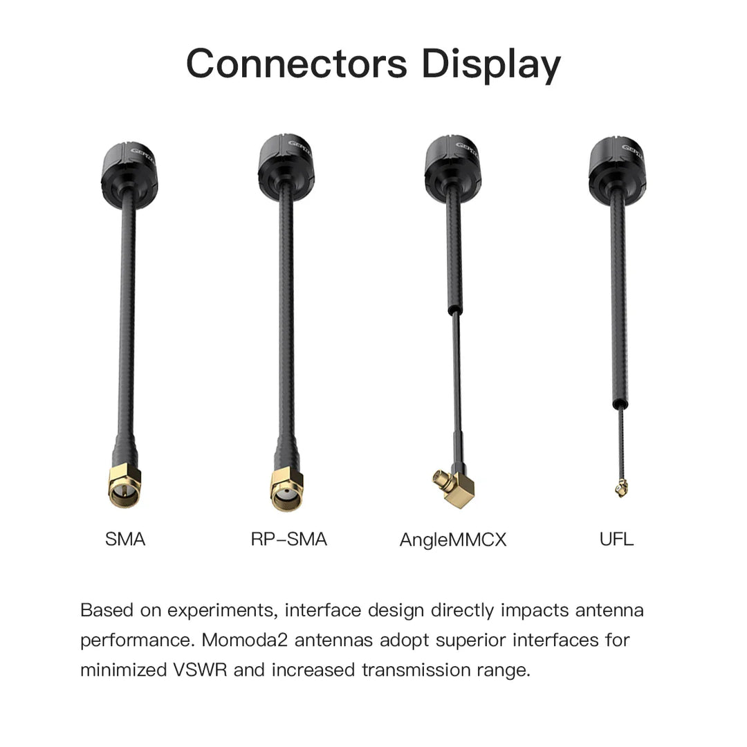 GEPRC Momoda2 5.8G Antenna Long Version Suitable for RHCP LHCP DIY RC FPV Four Helicopter Drone Freestyle 5.3GHz 6GHz