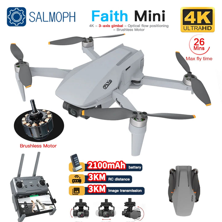 C-FLY Faith Mini/Mini 2 Drone 4K Professional With HD Camera Wifi 3-Axis Gimbal Foldable Brushless Motor GPS Dron RC Quadcopter