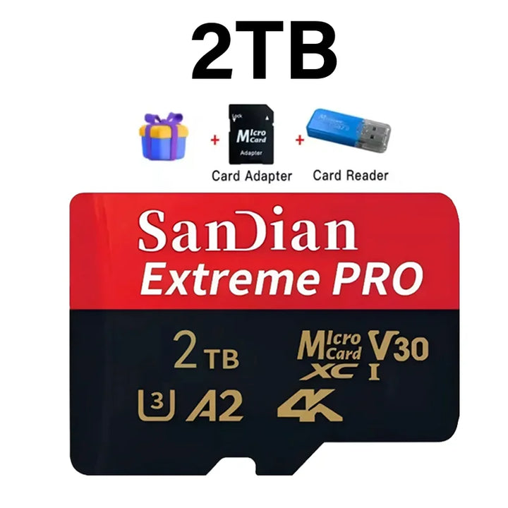High-Speed MicroSD & SD Memory Card — Class 10, U3, V30, 100MB/s | 128GB to 2TB