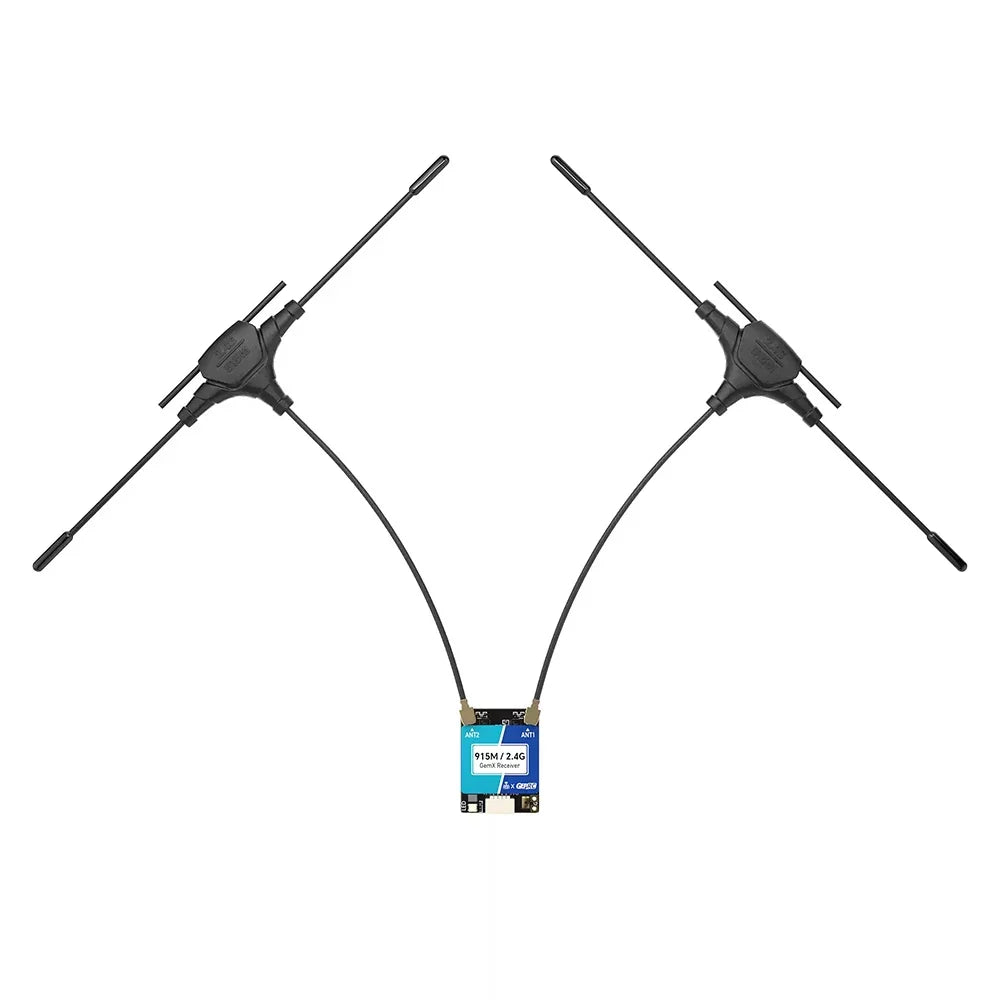 GEPRC ELRS GemX Gemini Dual-Band Receiver — 915MHz + 2.4GHz, LR1121, TCXO, 1000Hz, 100mW TLM, 1.7g, for FPV Drones