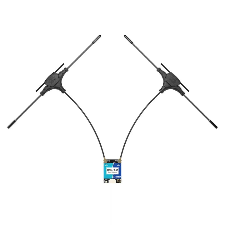 GEPRC ELRS GemX Gemini Dual-Band Receiver — 915MHz + 2.4GHz, LR1121, TCXO, 1000Hz, 100mW TLM, 1.7g, for FPV Drones