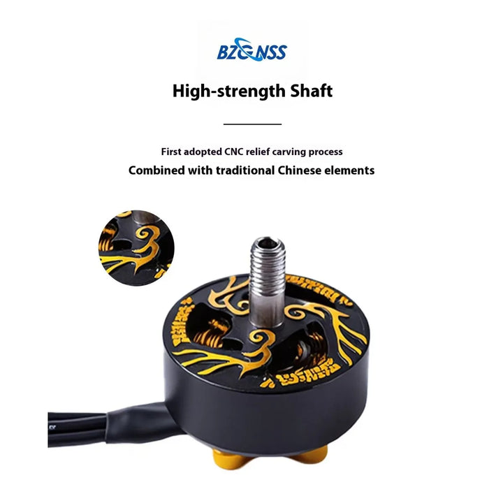 FlyWarp 2207 1960KV brushless Motor - 6S Turbo-Cooled for 5 inch FPV Racing Drones Smooth Freestyle Performance Phoenix pattern