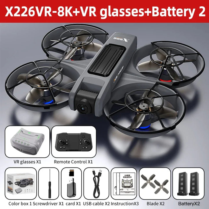 New Xiaomi Drone X226/X226VR Drones 8K Profession HD Wide Angle Camera WiFi FPV RC Helicopter Large Screen Foldable Quadcopter