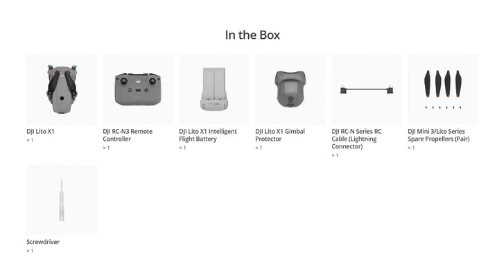 DJI Lito X1 Drone — 1/1.3-Inch Sensor, Full-Range Obstacle Avoidance, 15km HD Video Transmission, Light Yellow or Light Grey